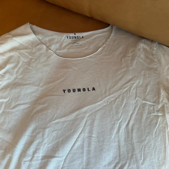 YoungLA Beige Cotton T-Shirt - Picture 2 of 5